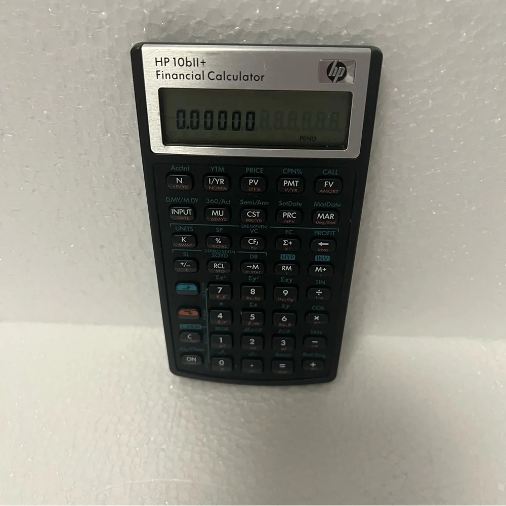 HP 10bII+ Black Financial Calculator